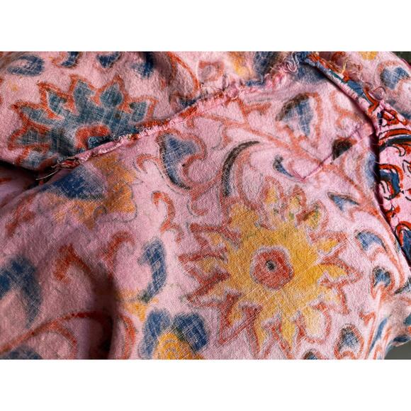 Vintage 70s Psychedelic Floral Set | Tunic + Flared Pants | Indian Cotton | XS/S - Picture 10 of 10